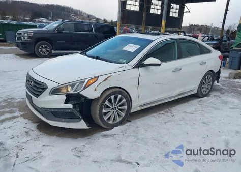 2016 Hyundai Sonata Sport z USA, uszkodzony, nr VIN 5NPE34AF4GH391125